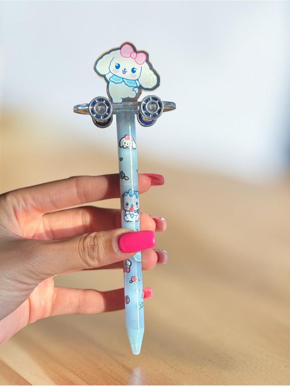 Blue Cinnamoroll Pen with Wheels